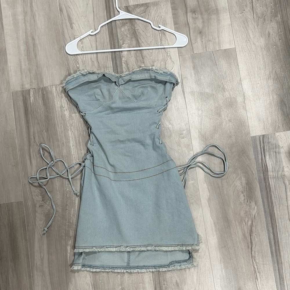 Strapless Denim Dress